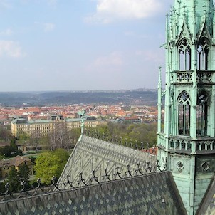 Pohled na střechu chrámu