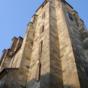 Kostelní věž z jihozápadu