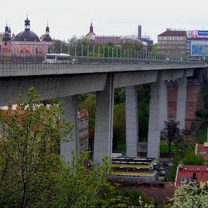 Nuselský most, pohled směrem do centra