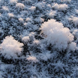 frozen mist on lake