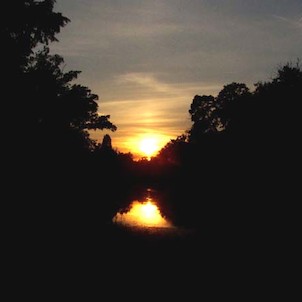 Západ slnka nad Zámockým rybníkom