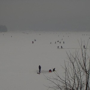 zimní přehrada - leden 2004