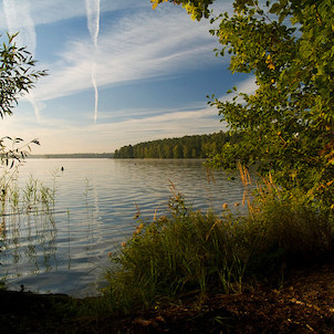 Máchovo jezero od Starých Splavů