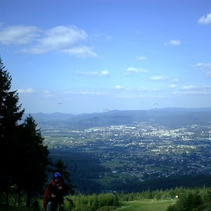 Paragliding ze sjezdovky