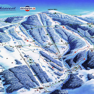 Mapa Ski areálu Rokytnice - Horní Domky - Lysá hora