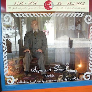 Figurína Sigmunda Freuda, výklad v Příboře
