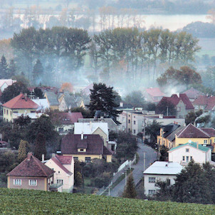 Pohled z Ostré Hůrky - podzim 2005