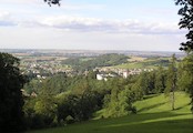 Hradec, Pohled z Bezručovy vyhlídky na hradecký zámek