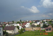 pohled na vesnici z Mlýnské ulice