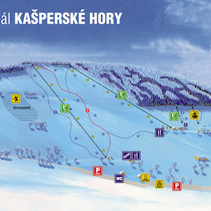 Mapa Skiareálu Kašperské hory