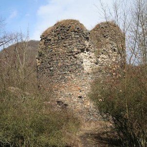 Zřícenina hradu Týřov, Celkový pohled na jednu z věží
