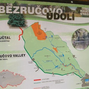 Bezručovo údolí, informační tabule u třetího mlýna