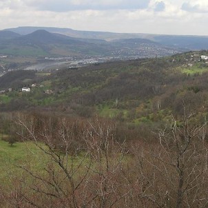 výhled z Vrabince, výhled na Děčín