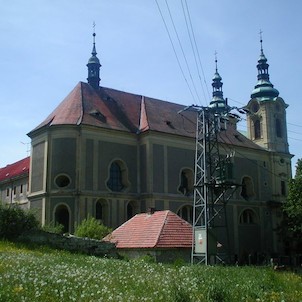 Klášter s kostelem,pohled od severu