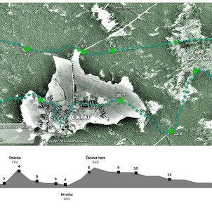 Mapa naučné stezky Žákova hota-Tisůvka