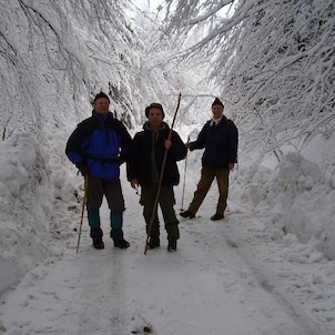 Zimní výstup KČT Hodonín na V. Javořinu 7. 1. 2006