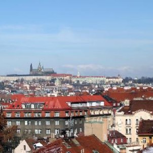 Pohled na Pražský hrad z Vyšehradu
