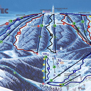 Mapa Ski areálu Klínovec