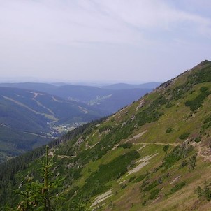 pohled na sv. Petr, cesta na Kozí hřbety