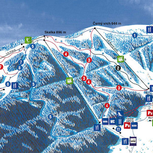 Mapa Ski areálu Ještěd
