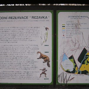 Rezavka - infiormační tabule, Rezavka - infiormační tabule, detail