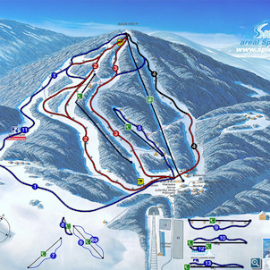 Mapa Ski areálu Špičák na Šumavě