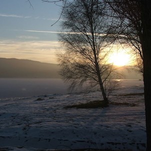 sunset at Lipno lake