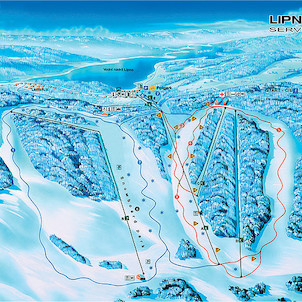 Mapa Ski areálu Lipno-Kramolín