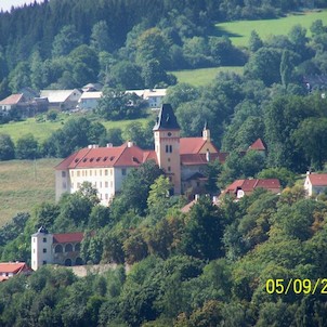 Pohled z Homolky na Vimperský zámek