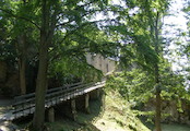 padací most hradu Choustník a okolní příroda