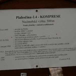 Naučná stezka Járy Cimrmana - plahočina č. 4 - detail, Komprese - vznik plostiky v datech a událostech.