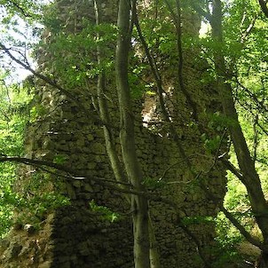 Kynžvart - hrad, zbytky zdí