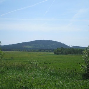 Plešivec, pohled na vrchol z Rybné