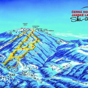 Mapa Ski areálu Černá hora-Janské Lázně