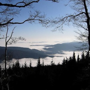 výhled od Kněhyně na Slovensko