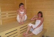 sauna s venkovním bazénkem