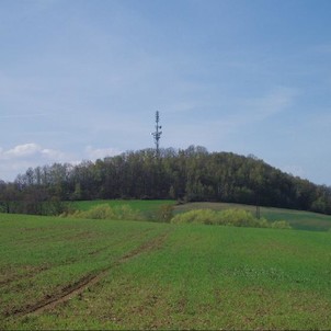pohled na Okrouhlou cestou přes pole z Lysůvek