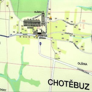 Mapa centra obce