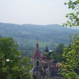 výhled na náměstí ve Štramberku