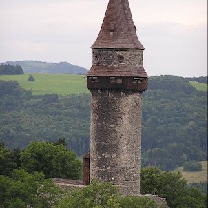 Štramberská trúba - detail, Detail na horní část věže