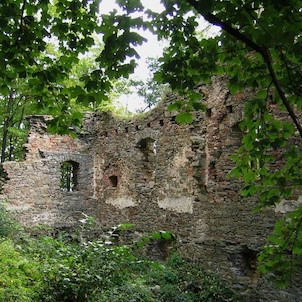 zbytky paláce na Vikštejně