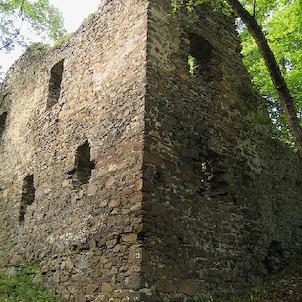 zbytky paláce na Vikštejně