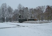 Památník v zimě