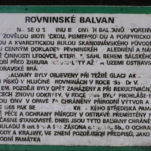 Rovninské balvany, Rovninské balvany - info tabule