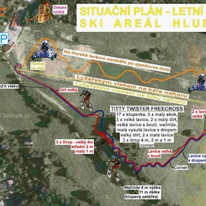 Plán celého areálu z ptačí perspektivy
