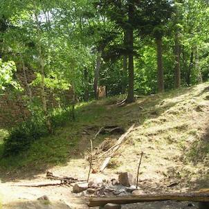 uvnitř zříceniny