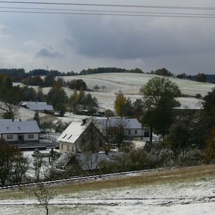Pohled na Oldřiš -první sníh v roce 2007 (19.10)