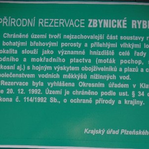 informace, o Zbynických rybnících