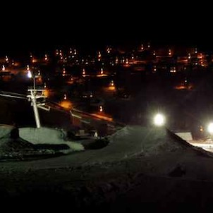 Noční lyžování v Kašperských Horách