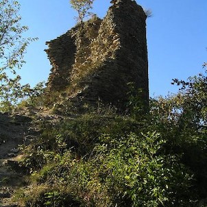 Rabštejn - zřícenina, zbytky věže